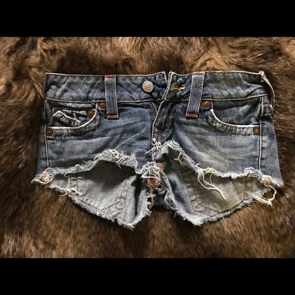True Religion cutoff shorts